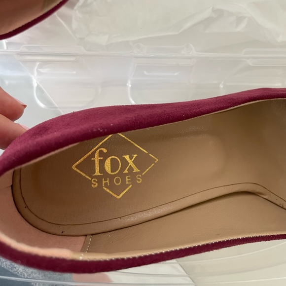 Fox shoes beautiful wine red 2 inch heels - Picture 2 of 2